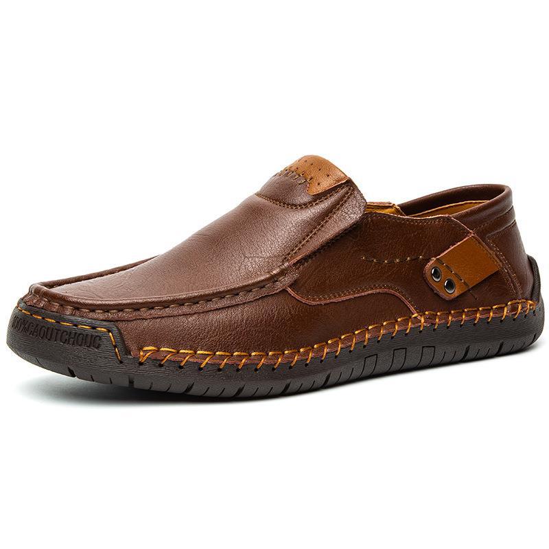 Classic Men¡¯s Slip-On Leather Shoes ¨C Premium Calfskin, All-Day Comfort & Effortless Style