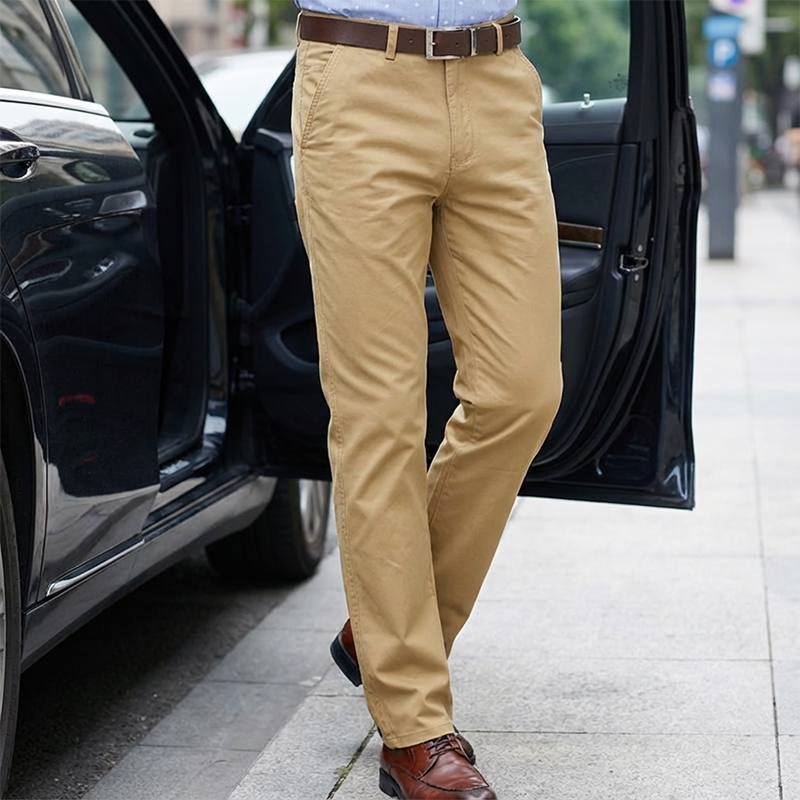 Pantalones informales de corte recto para hombre que realzan integralmente tu imagen personal