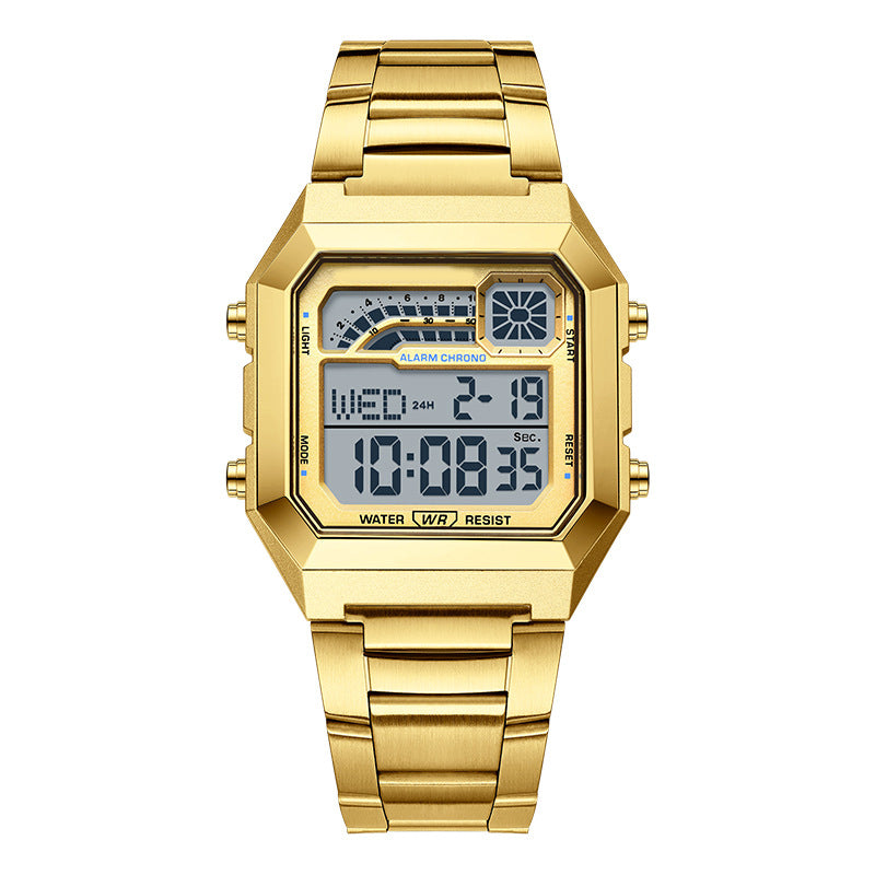Offerte-Orologio digitale con display quadrato e retroilluminazione luminosa