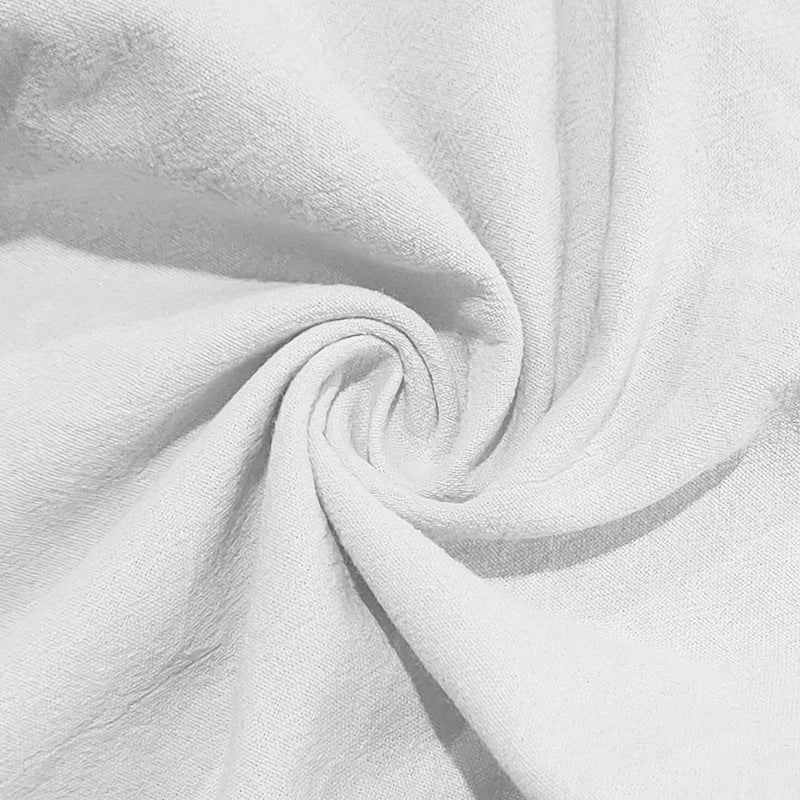 Pantaloni in lino traspirante da uomo - vestibilità ampia, vita con coulisse, tasche funzionali