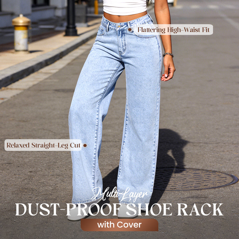 High-Elasticity Plus-size Embroidered Bow Jeans