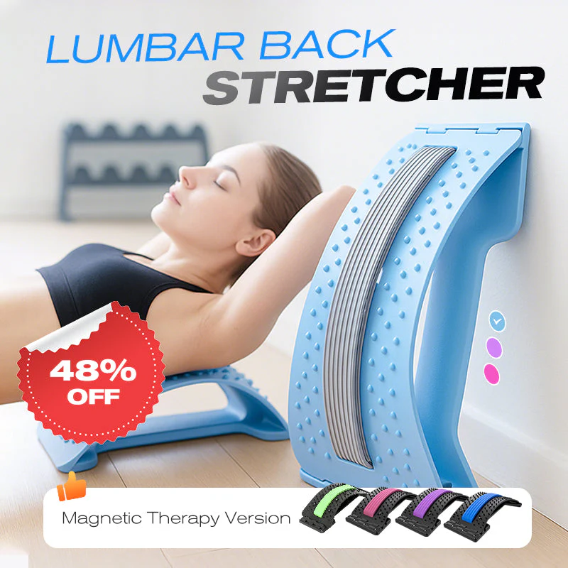 Estirador lumbar magnético ¨C masaje de acupresión, diseño portátil y alivio del dolor de espalda