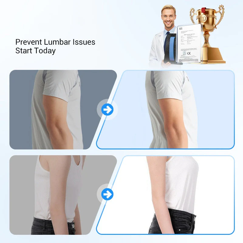 Estirador lumbar magnético ¨C masaje de acupresión, diseño portátil y alivio del dolor de espalda