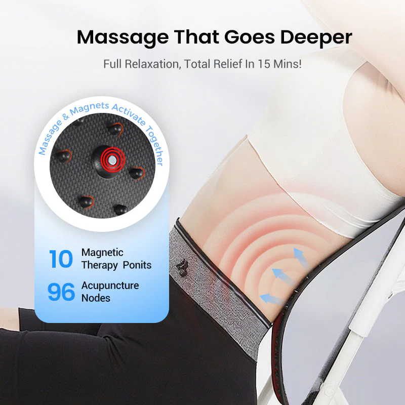 Estirador lumbar magnético ¨C masaje de acupresión, diseño portátil y alivio del dolor de espalda