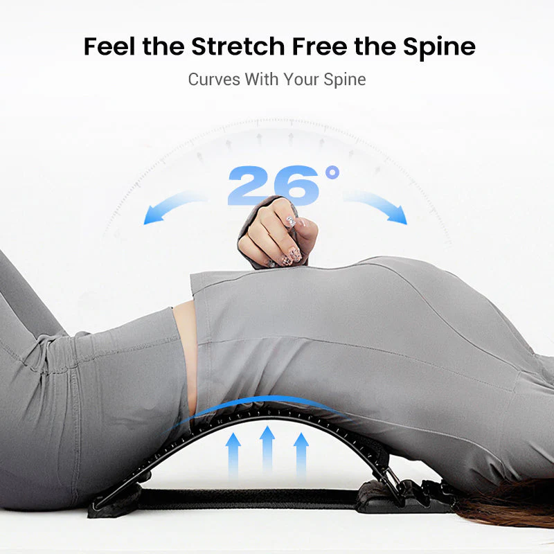 Estirador lumbar magnético ¨C masaje de acupresión, diseño portátil y alivio del dolor de espalda