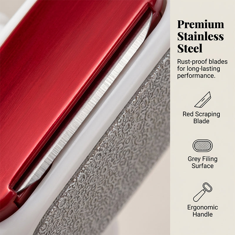 Free Double Sided Stainless Steel Foot Scraper Callus Remover