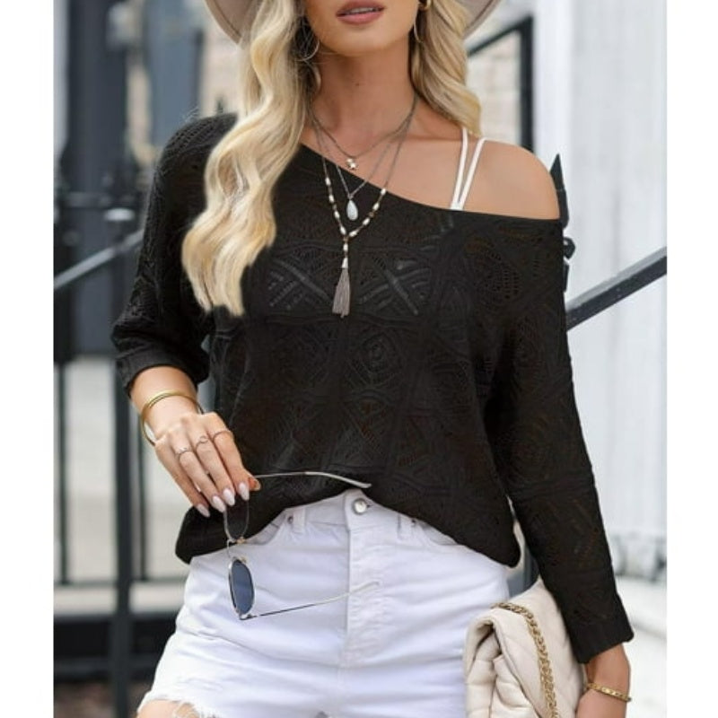 Women's Summer Crochet Openwork Top