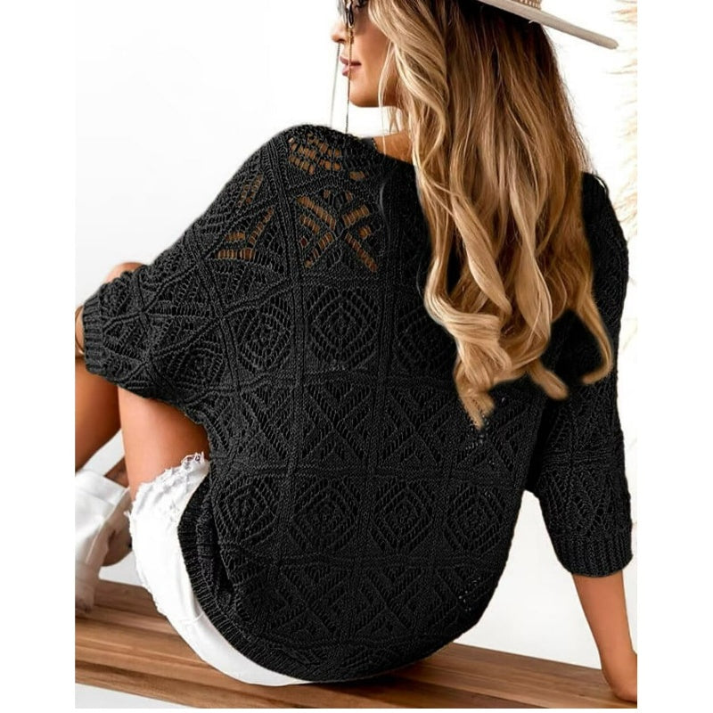 Women's Summer Crochet Openwork Top