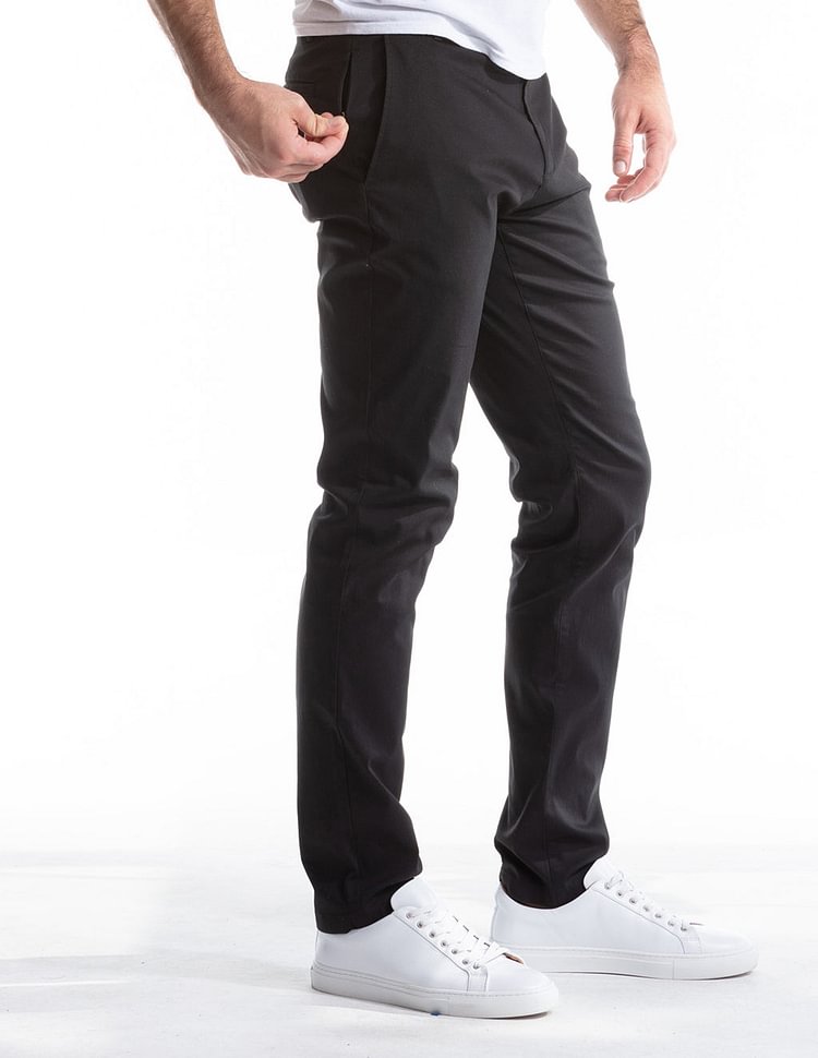 Pantalones caqui elásticos informales para hombre