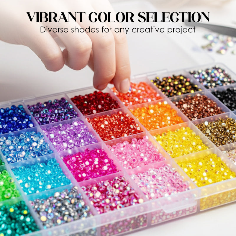 Strass di cristallo con retro piatto e effetto brillante per il fai da te