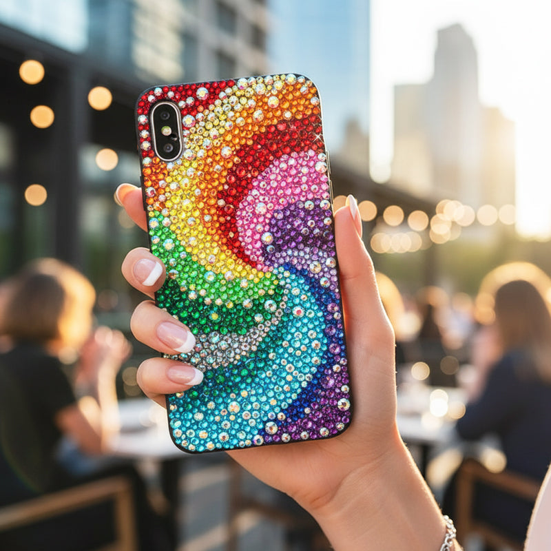 Strass di cristallo con retro piatto e effetto brillante per il fai da te