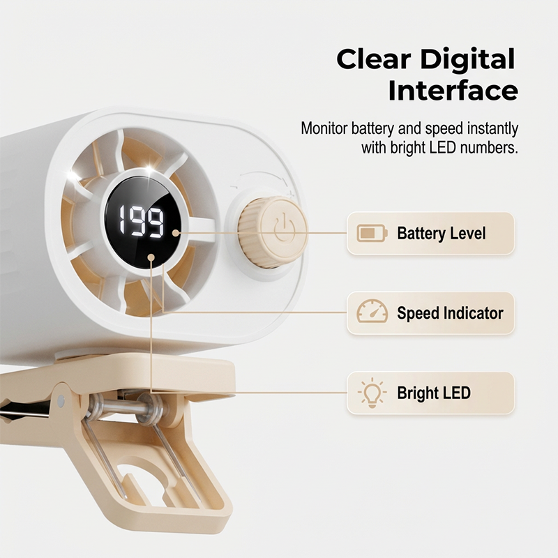 Rechargeable Clip-On Air Cooler for Outdoors