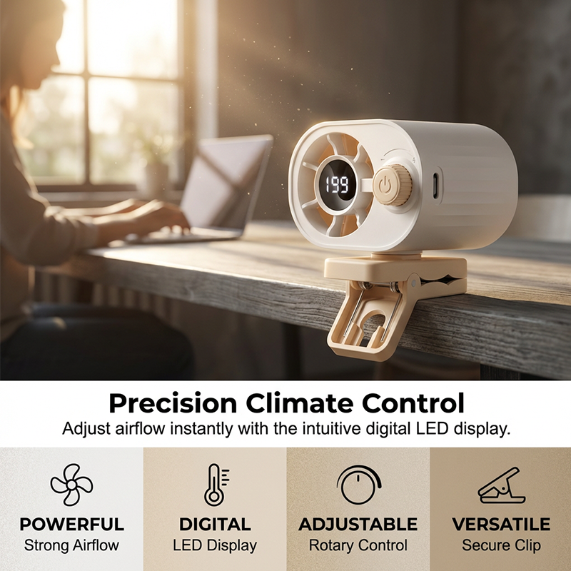 Rechargeable Clip-On Air Cooler for Outdoors