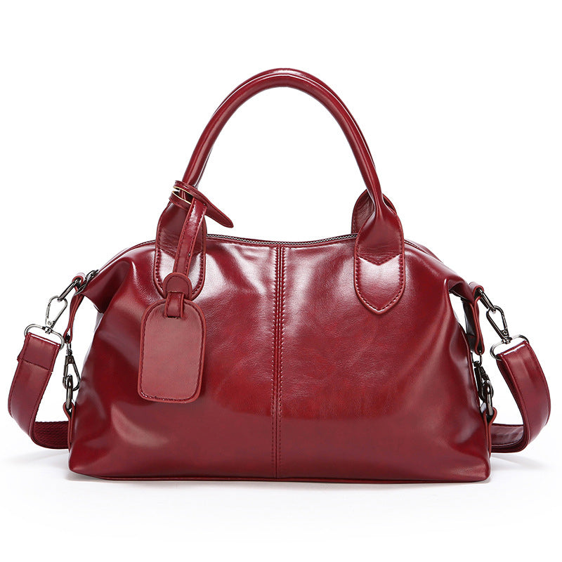 Bolso de mano grande para mujer, suave y con asas superiores