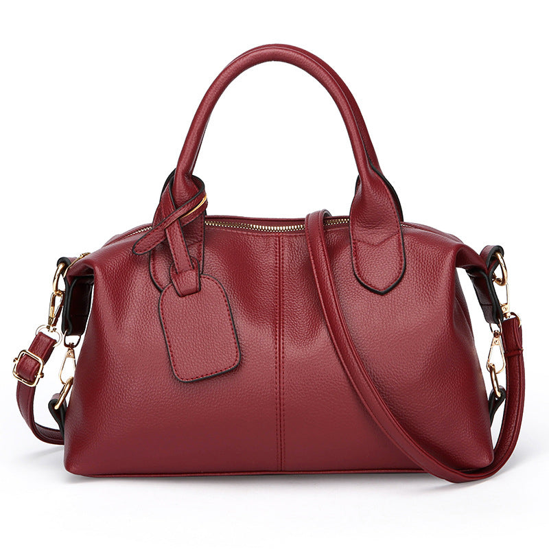 Bolso de mano grande para mujer, suave y con asas superiores
