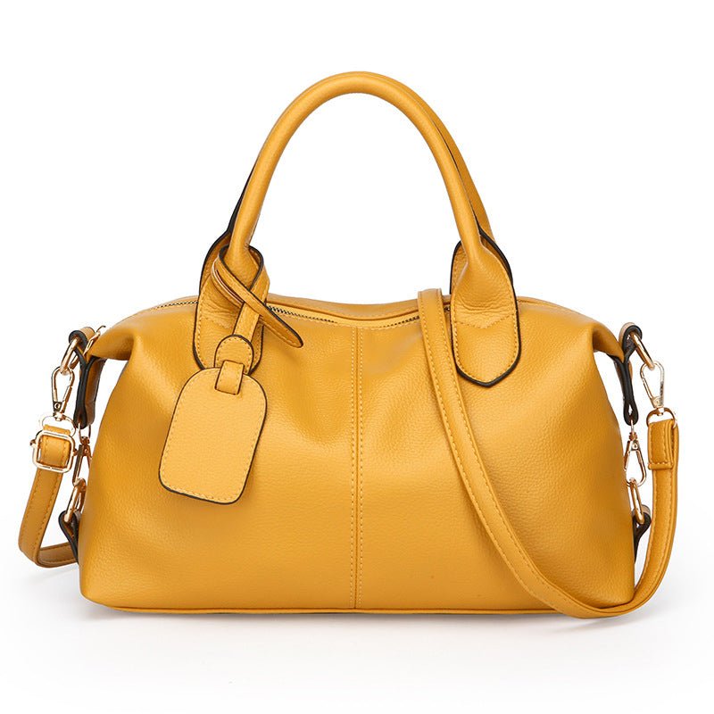 Bolso de mano grande para mujer, suave y con asas superiores