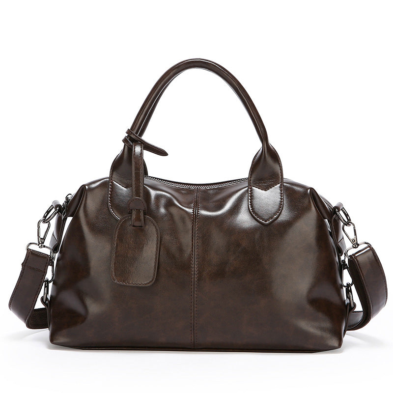 Bolso de mano grande para mujer, suave y con asas superiores