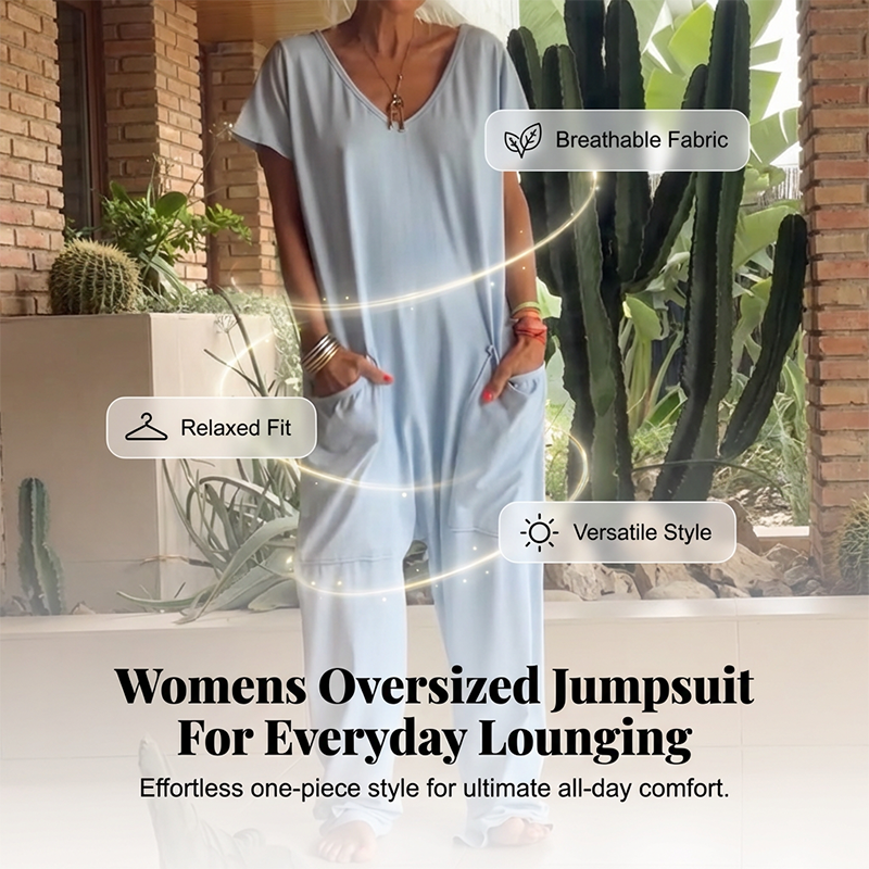 Novedad: mono informal extragrande con escote en V para mujer
