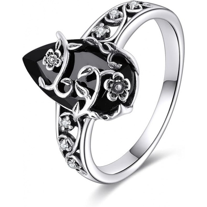 Bague bohème vintage ornée de lianes florales