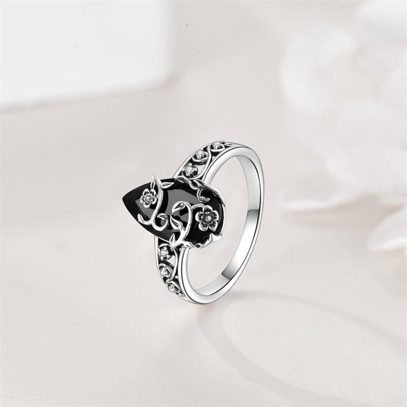 Bague bohème vintage ornée de lianes florales