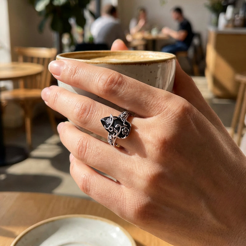 Bague bohème vintage ornée de lianes florales
