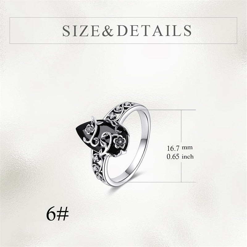 Bague bohème vintage ornée de lianes florales