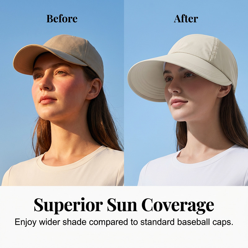 Cappello da sole da donna a tesa larga ¨C Protezione UV, tessuto ad asciugatura rapida e comfort traspirante