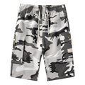 Cargo-short voor heren met camouflageprint en taille met trekkoord