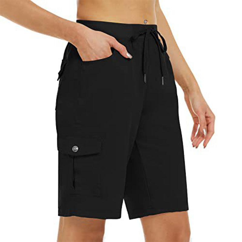 NOW Women's Quick-Dry Cargo Shorts with Pockets