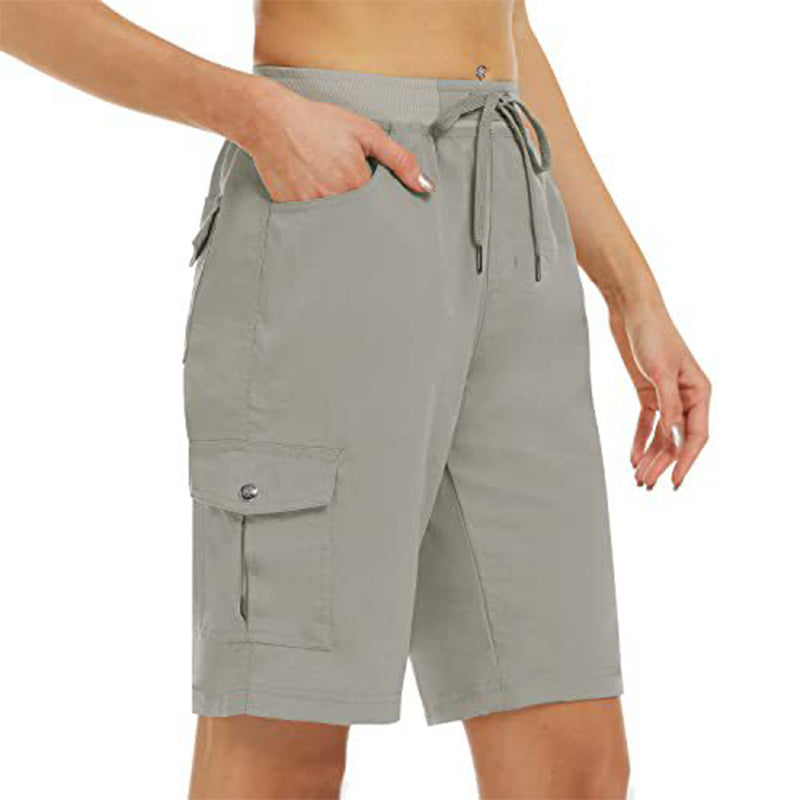 NOW Women's Quick-Dry Cargo Shorts with Pockets