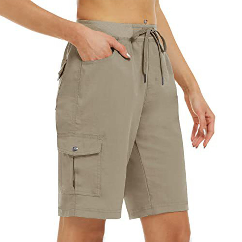 NOW Women's Quick-Dry Cargo Shorts with Pockets