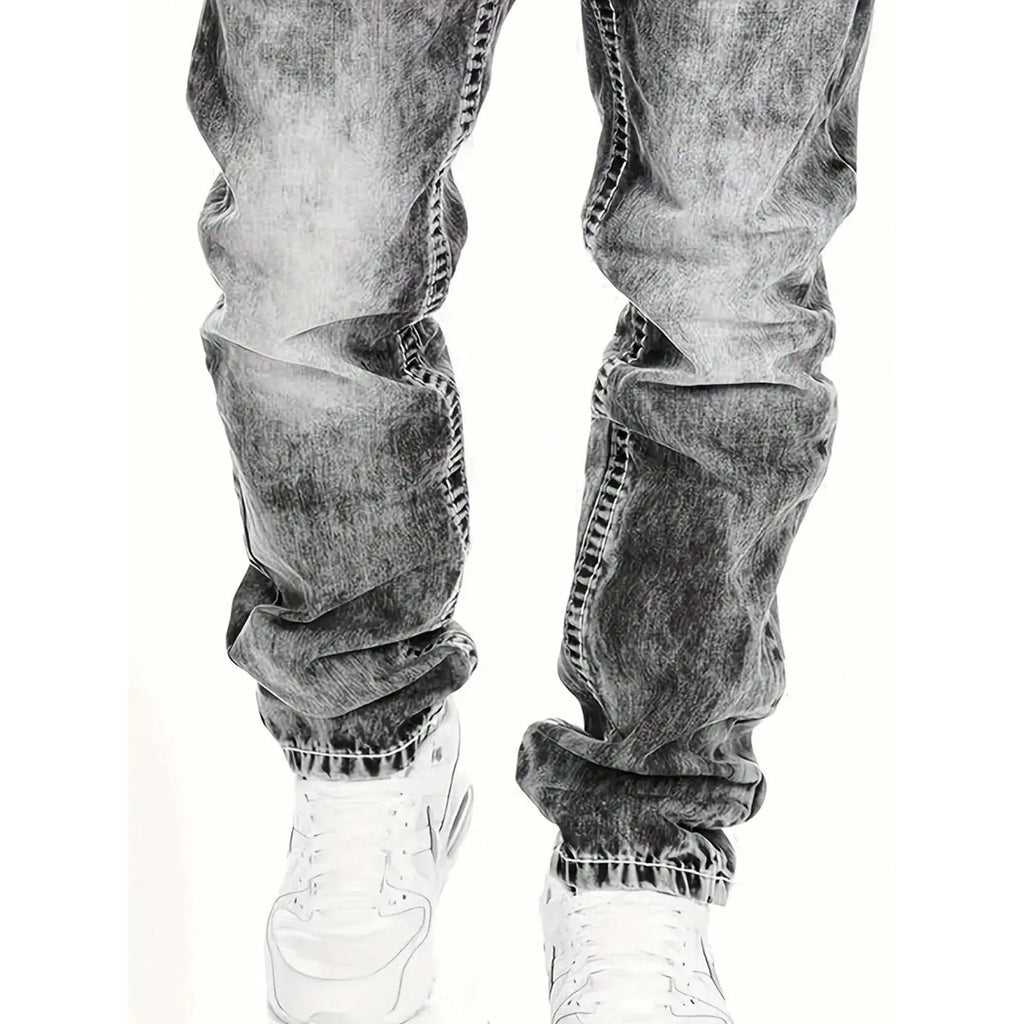 Nuovi jeans da uomo in denim elasticizzato dal design creativo e alla moda
