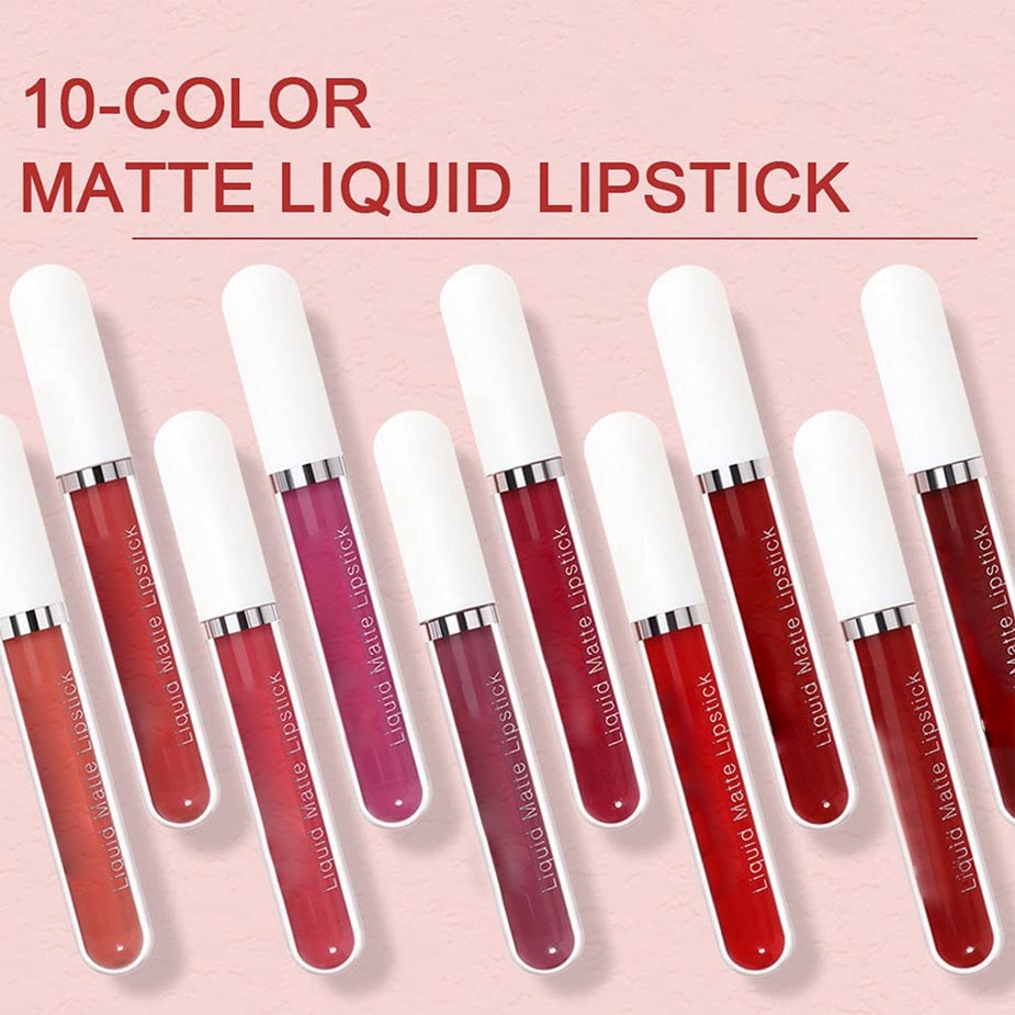 10Pcs Matte Waterproof Long Lasting Lip Gloss