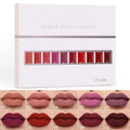 10Pcs Matte Waterproof Long Lasting Lip Gloss