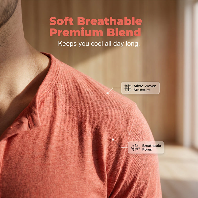 Men's Short Sleeve Henley T-Shirt