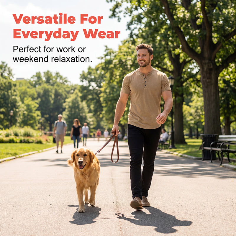 Men's Short Sleeve Henley T-Shirt