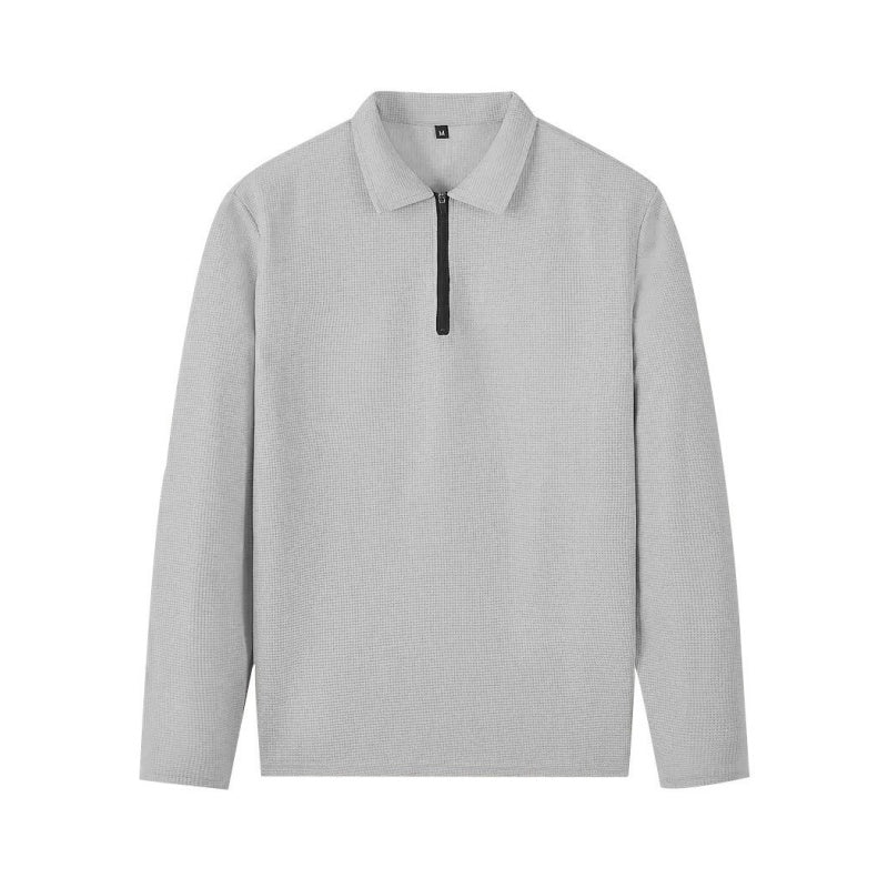 Conjunto de sudadera de punto waffle y pantalones de pierna recta para hombre