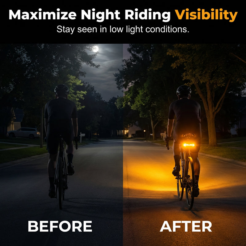 NOW Wireless Turn Signal Light for Bicycles ¨C Rechargeable, Waterproof & Perfect for Night Safety