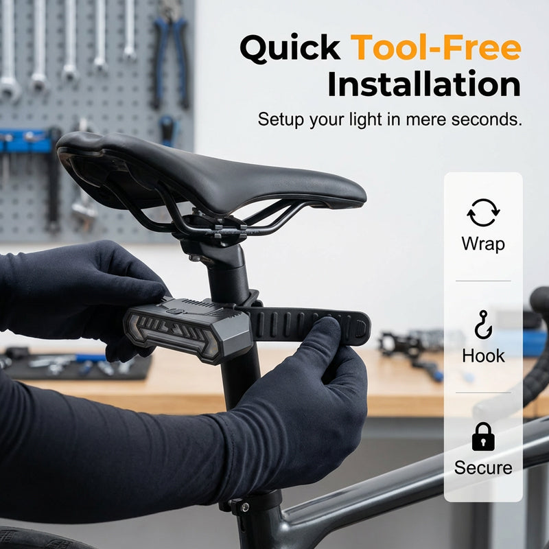 NOW Wireless Turn Signal Light for Bicycles ¨C Rechargeable, Waterproof & Perfect for Night Safety