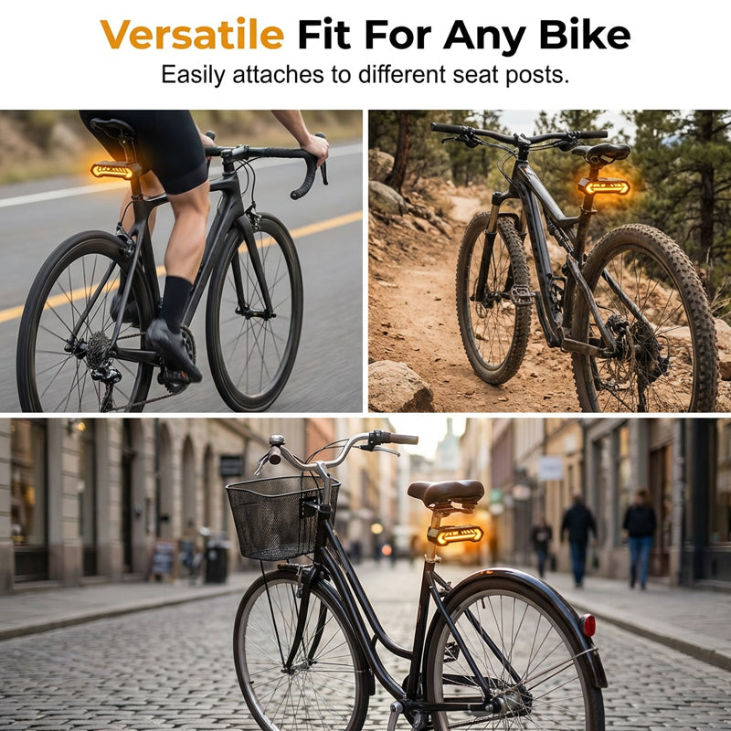 NOW Wireless Turn Signal Light for Bicycles ¨C Rechargeable, Waterproof & Perfect for Night Safety