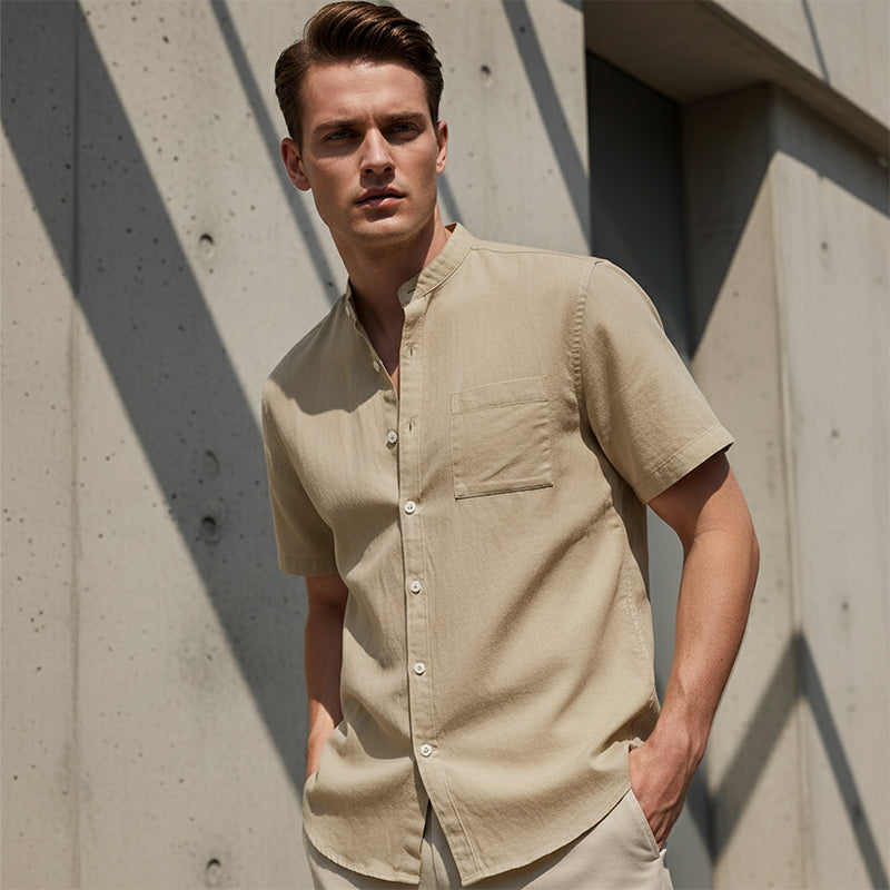 Men's Casual Button-Down Short Sleeve Shirt