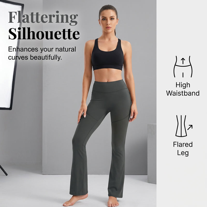 Sculpting High Waist Flared Pants