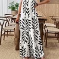 Women's Leaf Print Spaghetti Strap Jumpsuit