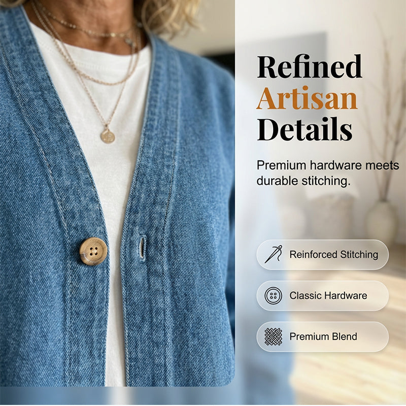 New Arrival Women's Classic Button Front Denim Jacket