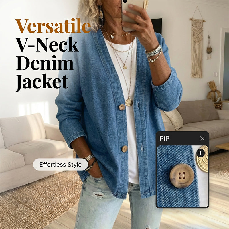 New Arrival Women's Classic Button Front Denim Jacket
