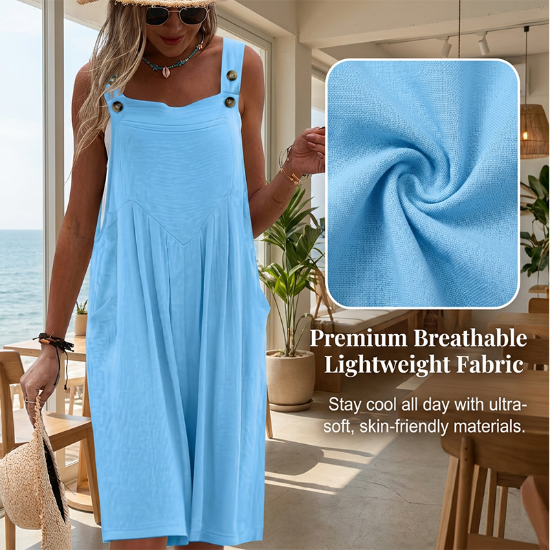 Mouwloze jumpsuit met wijde pijpen voor zomerse briesjes