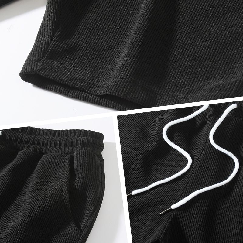 Men's Casual Breathable Ribbed Velvet Shorts