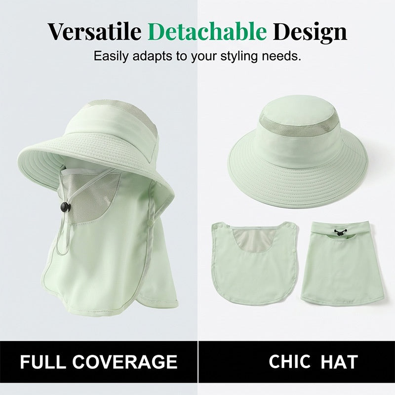 Outdoor Sun Protection Hat with Face & Neck Flap