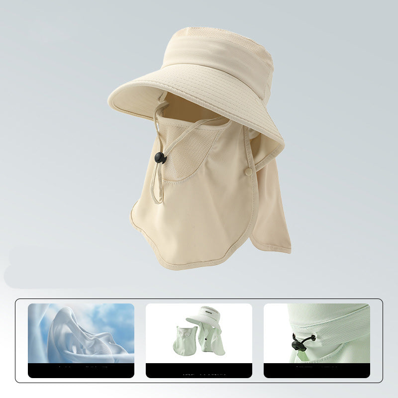 Outdoor Sun Protection Hat with Face & Neck Flap