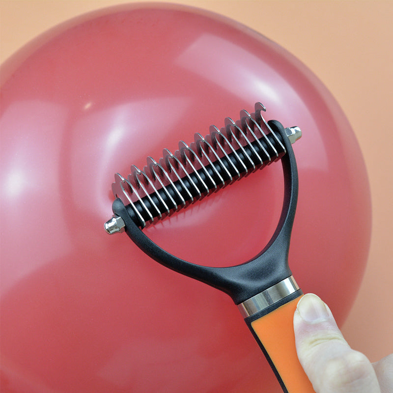 AHORA cepillo de doble cara para eliminar el pelo suelto de mascotas